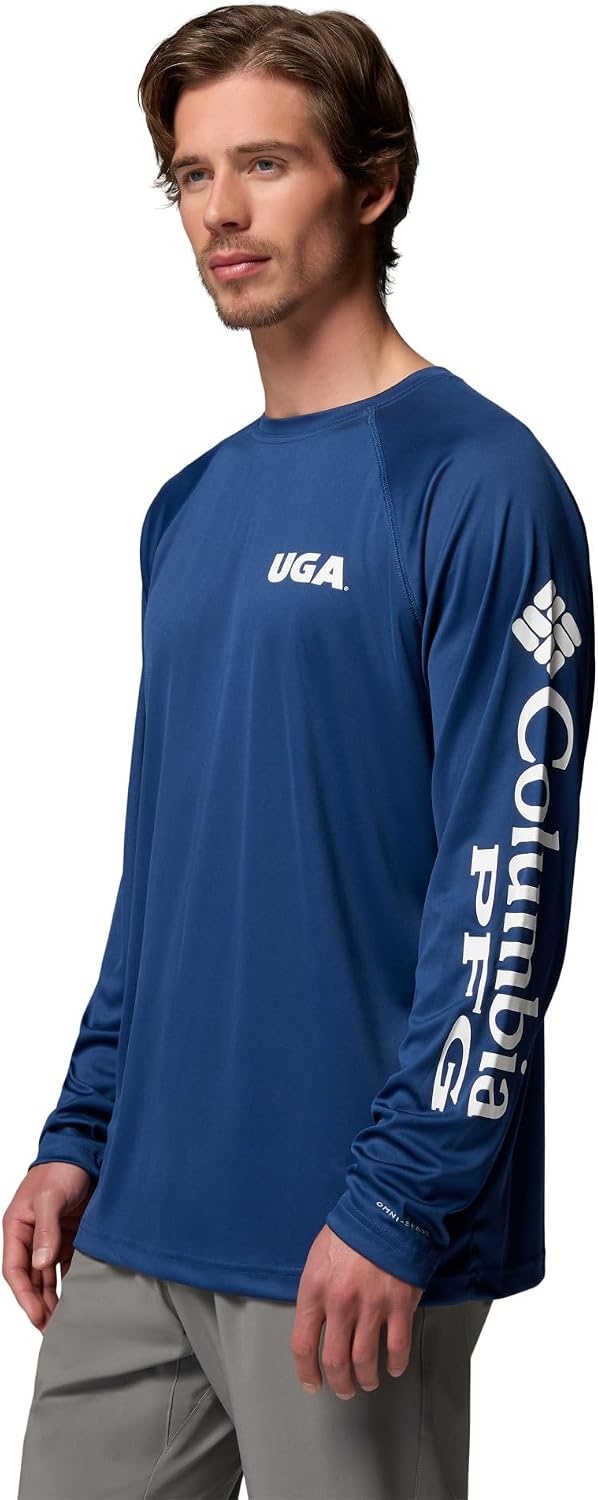 image:imageColumbia Mens Collegiate Terminal Tackle Long Sleeve ShirtUga Carbon
