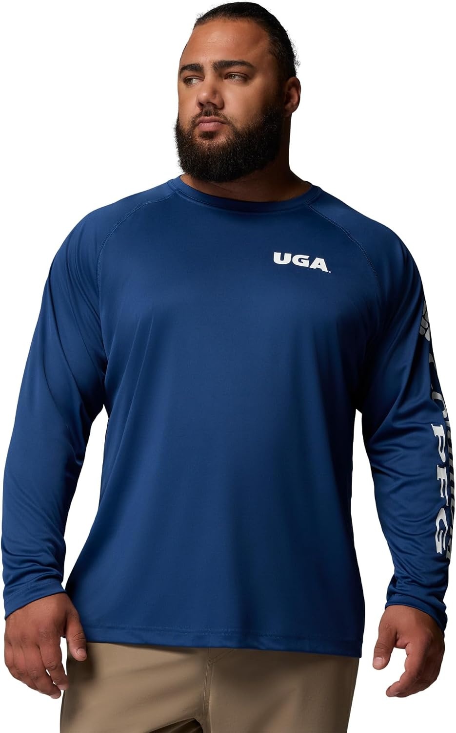 image:imageColumbia Mens Collegiate Terminal Tackle Long Sleeve ShirtUga Carbon