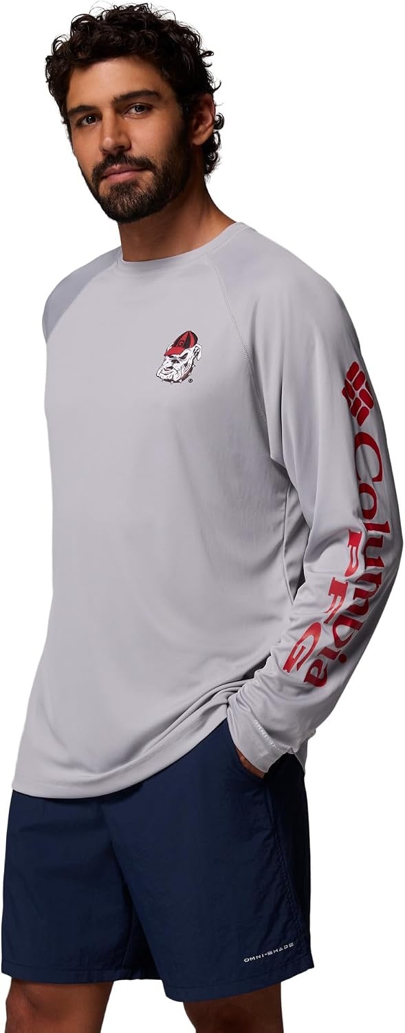 image:imageColumbia Mens Collegiate Terminal Tackle Long Sleeve ShirtUga Columbia Grey