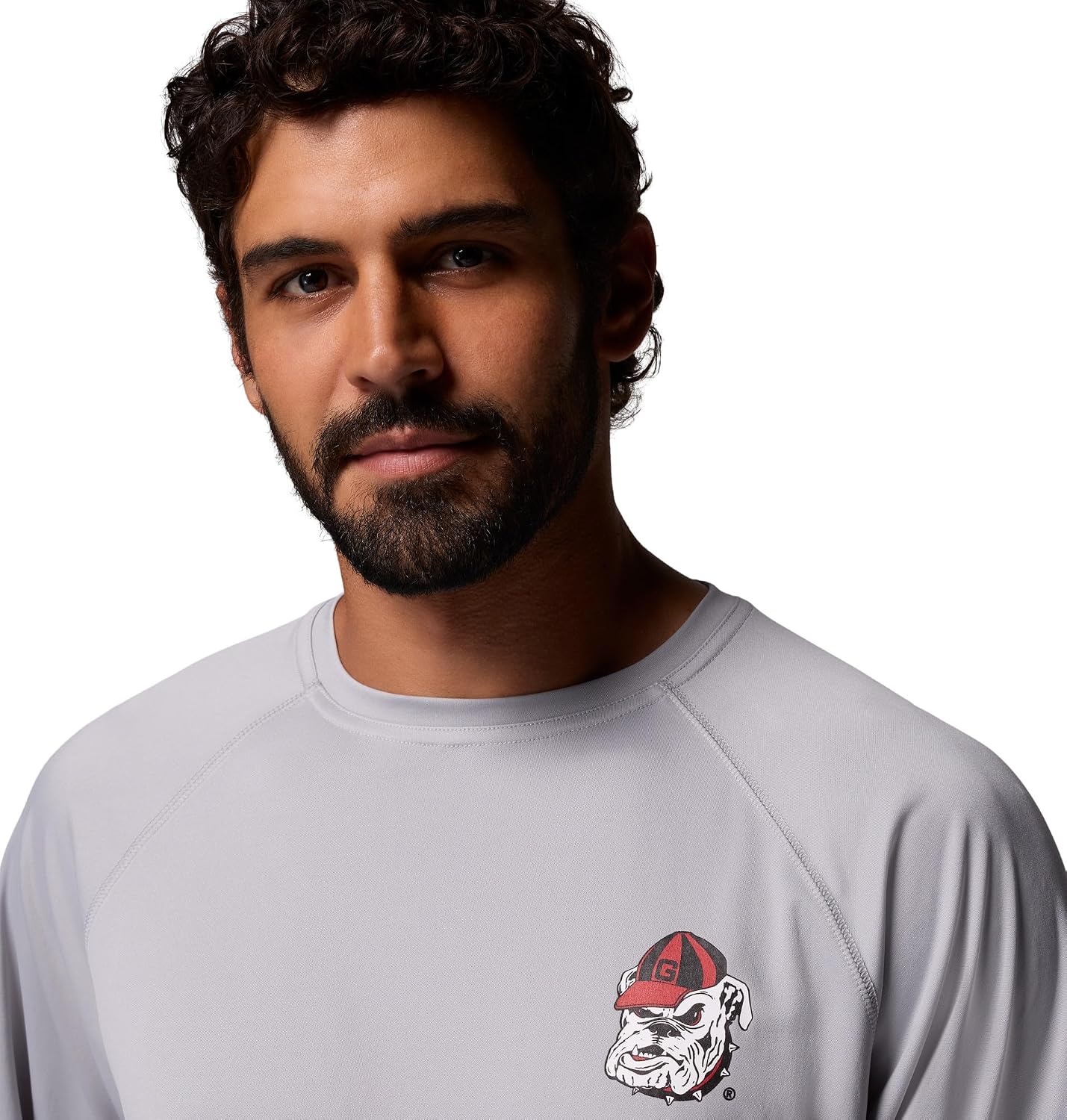 image:imageColumbia Mens Collegiate Terminal Tackle Long Sleeve ShirtUga Columbia Grey