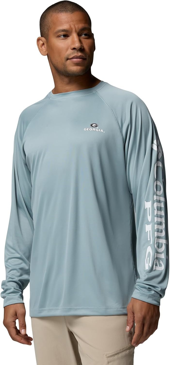 image:imageColumbia Mens Collegiate Terminal Tackle Long Sleeve ShirtUga Crushed Blue