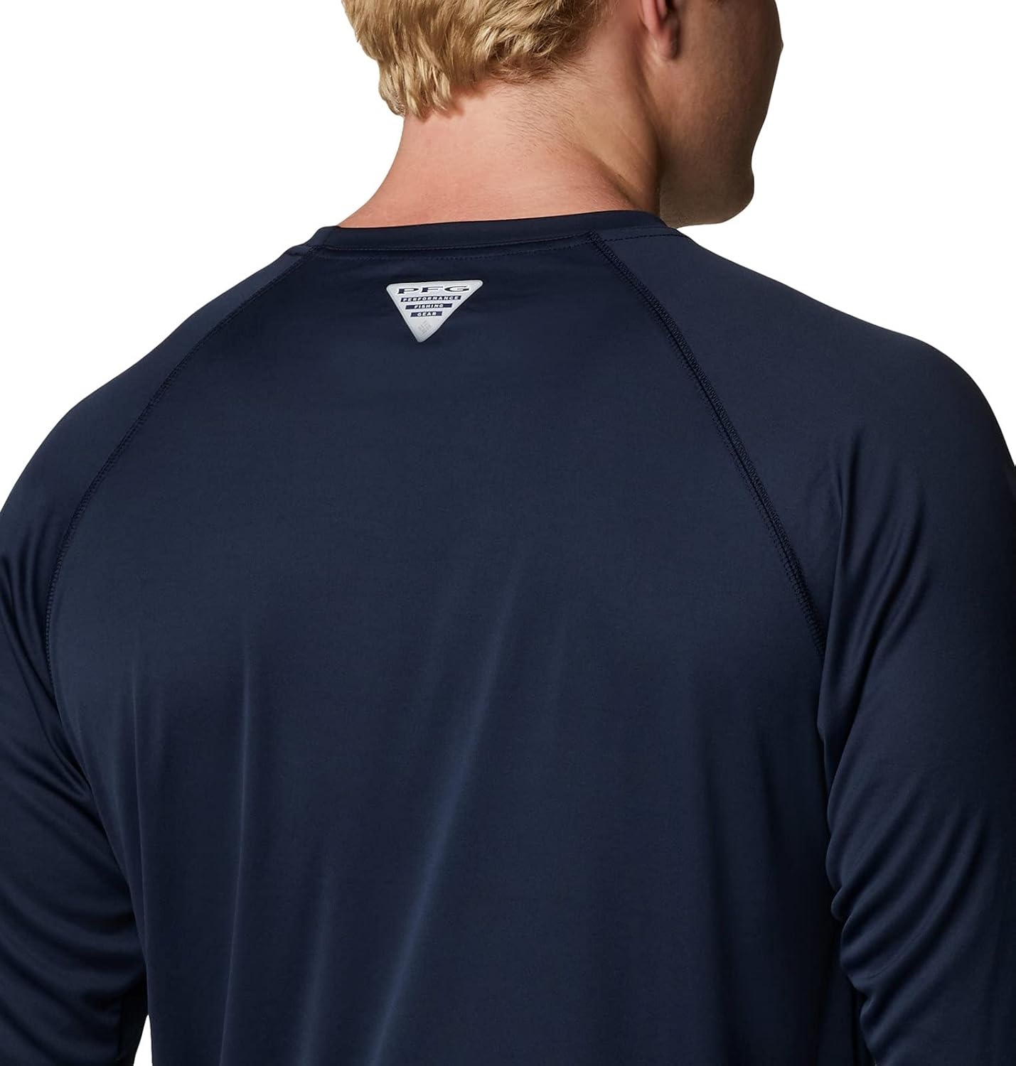 image:imageColumbia Mens Collegiate Terminal Tackle Long Sleeve ShirtUm Collegiate NavyCollegiate Yellow
