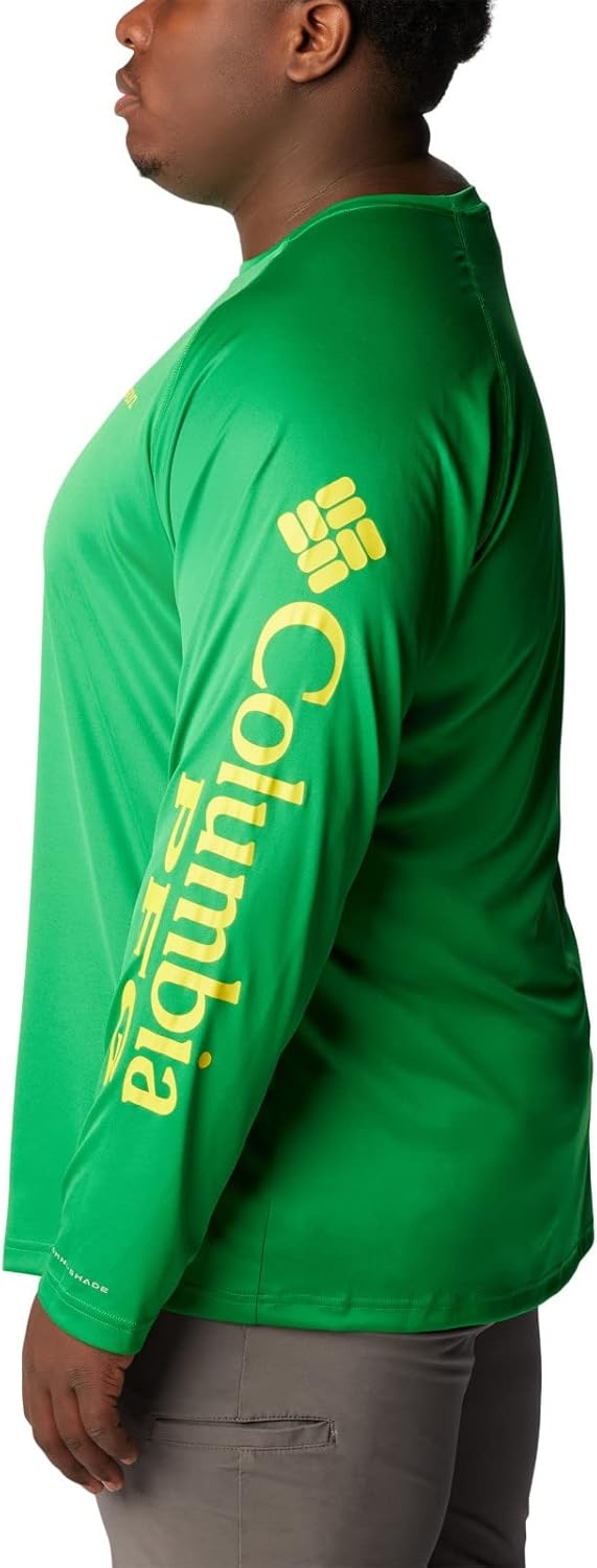 image:imageColumbia Mens Collegiate Terminal Tackle Long Sleeve ShirtUo Fuse GreenYellow Glo