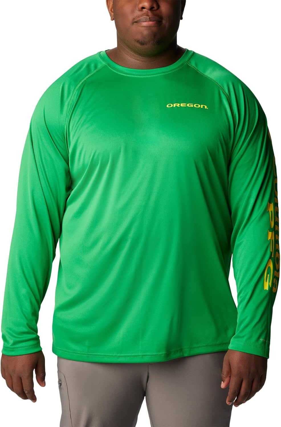 image:imageColumbia Mens Collegiate Terminal Tackle Long Sleeve ShirtUo Fuse GreenYellow Glo