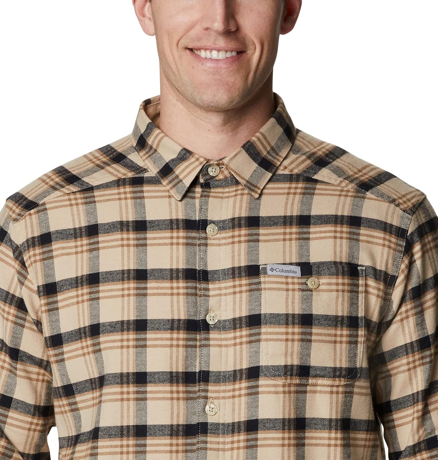 image:imageColumbia Mens Cornell Woods Flannel Long Sleeve ShirtAncient Fossil Med Window Tartan