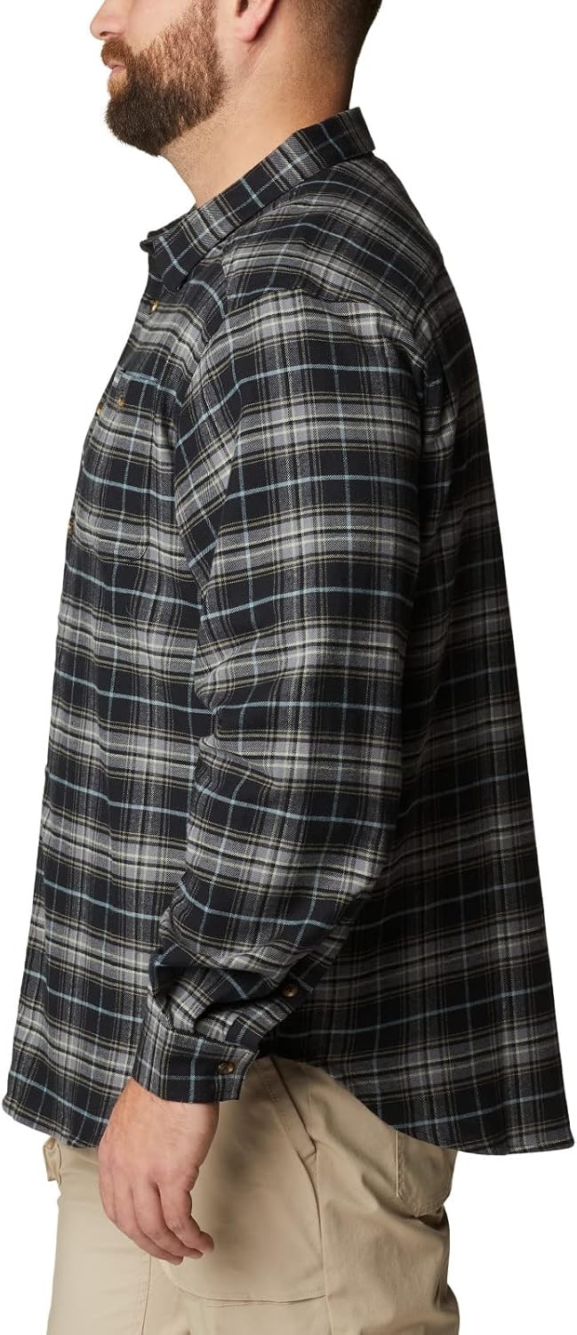 image:imageColumbia Mens Cornell Woods Flannel Long Sleeve ShirtBlack Multi Tartan
