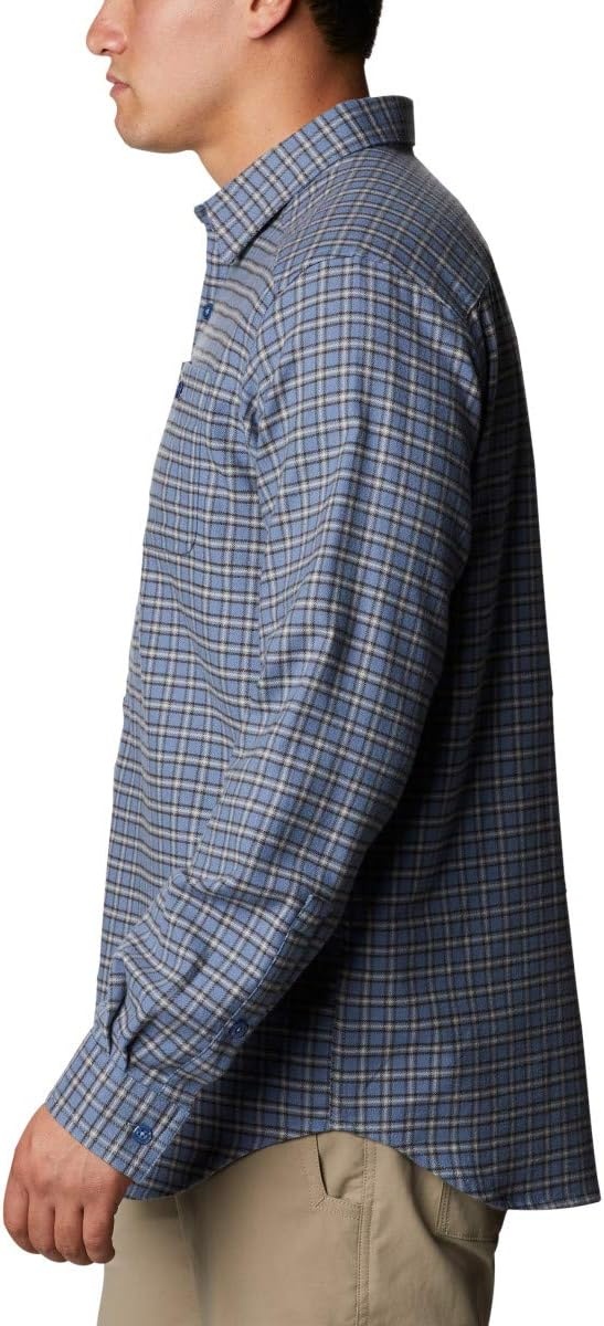 image:imageColumbia Mens Cornell Woods Flannel Long Sleeve ShirtBluestone Plaid
