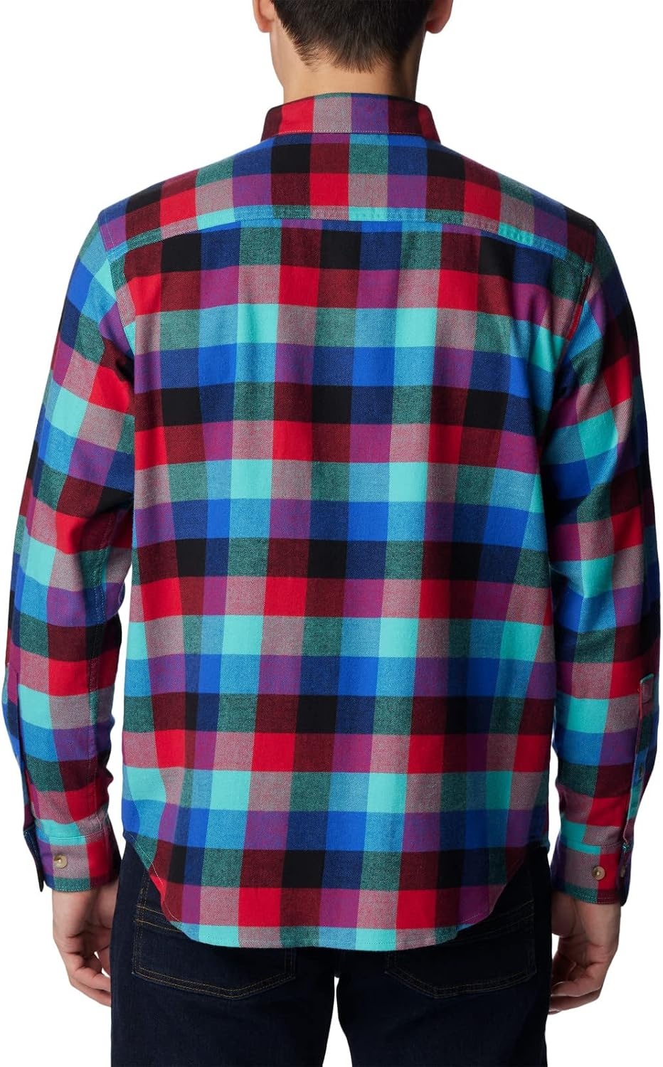 image:imageColumbia Mens Cornell Woods Flannel Long Sleeve ShirtBright Aqua Buffalo Check
