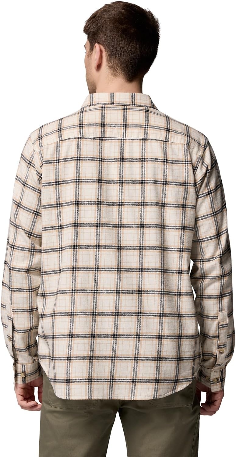 image:imageColumbia Mens Cornell Woods Flannel Long Sleeve ShirtChalk Quad Check