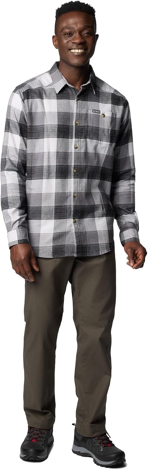 image:imageColumbia Mens Cornell Woods Flannel Long Sleeve ShirtCity Grey Ombre Buffalo