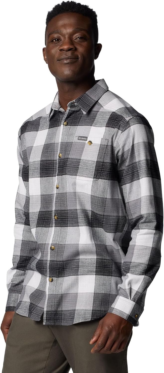 image:imageColumbia Mens Cornell Woods Flannel Long Sleeve ShirtCity Grey Ombre Buffalo