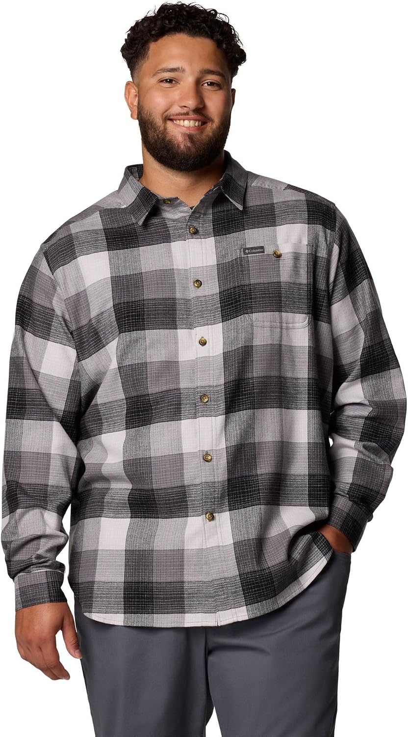 image:imageColumbia Mens Cornell Woods Flannel Long Sleeve ShirtCity Grey Ombre Buffalo