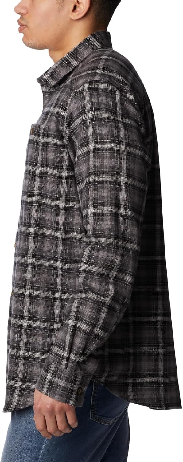 image:imageColumbia Mens Cornell Woods Flannel Long Sleeve ShirtCity Grey Tartan Ombre