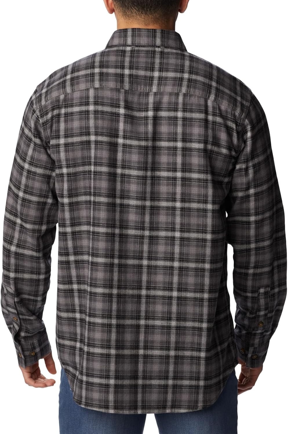 image:imageColumbia Mens Cornell Woods Flannel Long Sleeve ShirtCity Grey Tartan Ombre