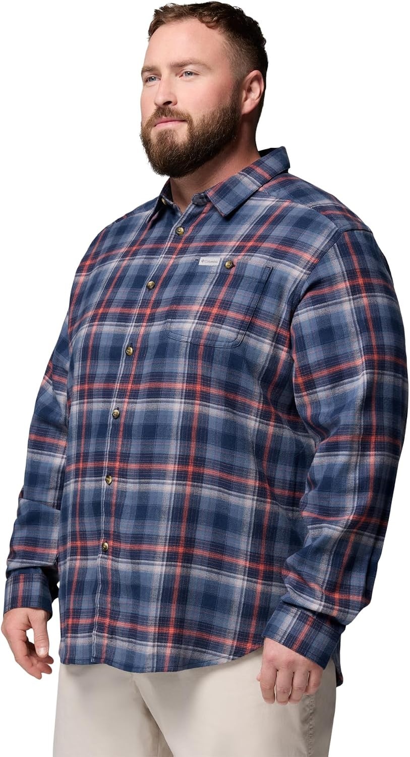 image:imageColumbia Mens Cornell Woods Flannel Long Sleeve ShirtCollegiate Navy Backland Tartan