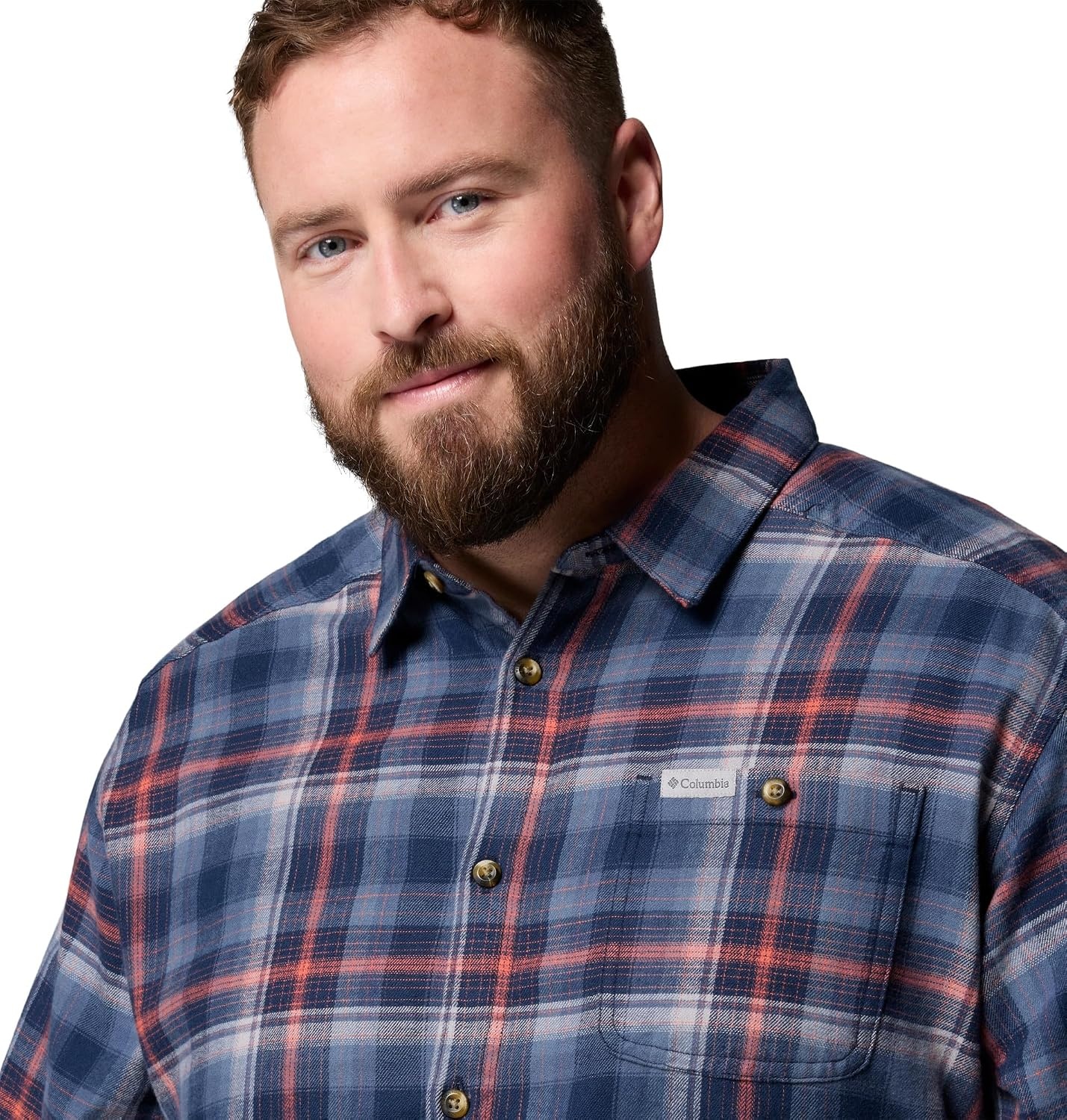 image:imageColumbia Mens Cornell Woods Flannel Long Sleeve ShirtCollegiate Navy Backland Tartan