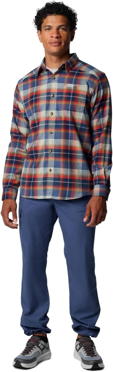 image:imageColumbia Mens Cornell Woods Flannel Long Sleeve ShirtCollegiate Navy Classic Multi Tartan