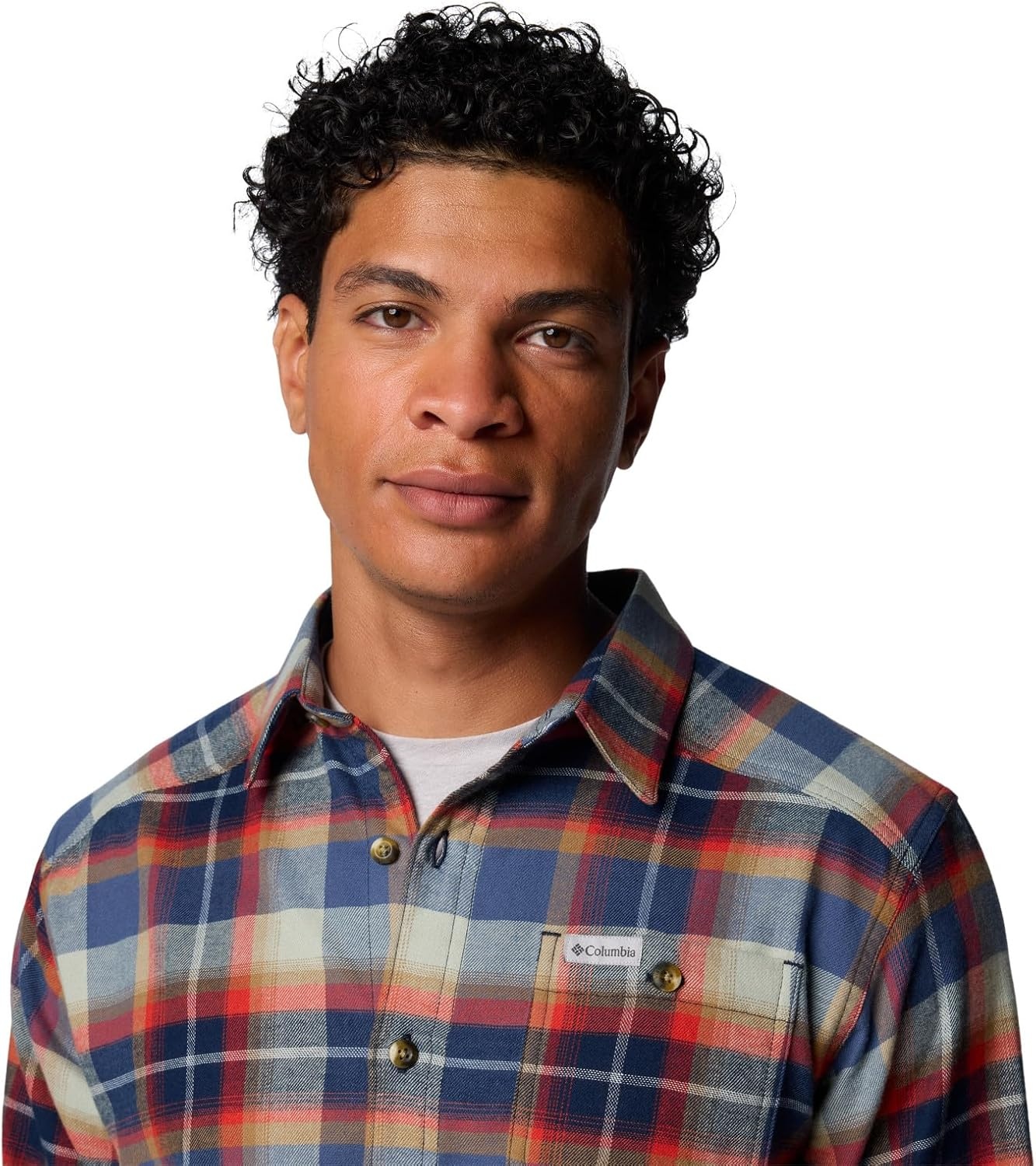 image:imageColumbia Mens Cornell Woods Flannel Long Sleeve ShirtCollegiate Navy Classic Multi Tartan