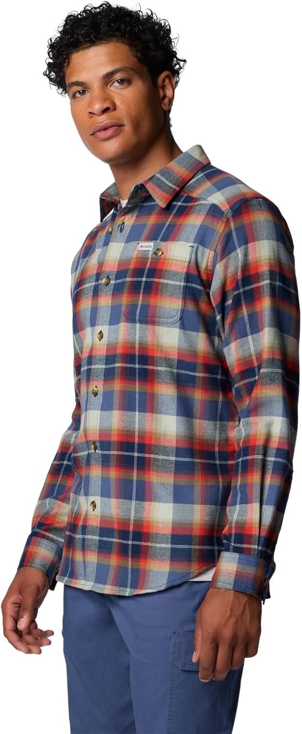 image:imageColumbia Mens Cornell Woods Flannel Long Sleeve ShirtCollegiate Navy Classic Multi Tartan