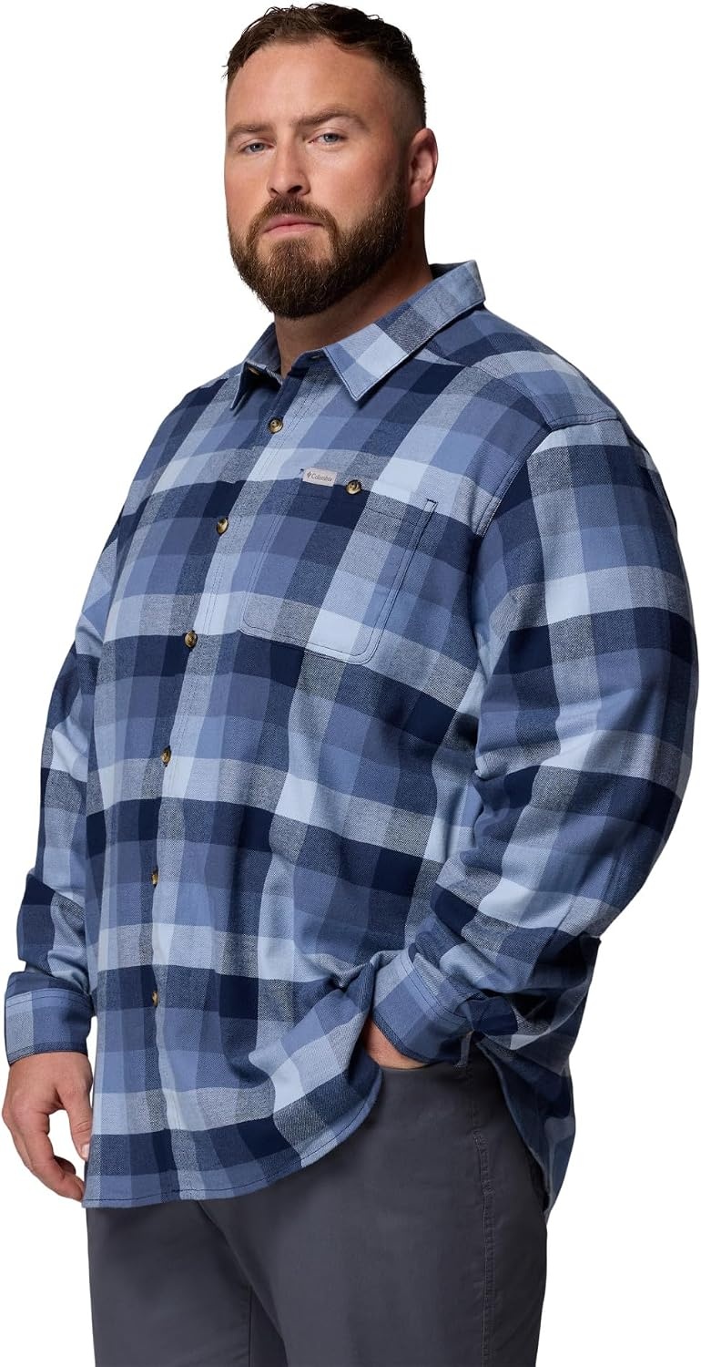 image:imageColumbia Mens Cornell Woods Flannel Long Sleeve ShirtCollegiate Navy Multi Buffalo Check