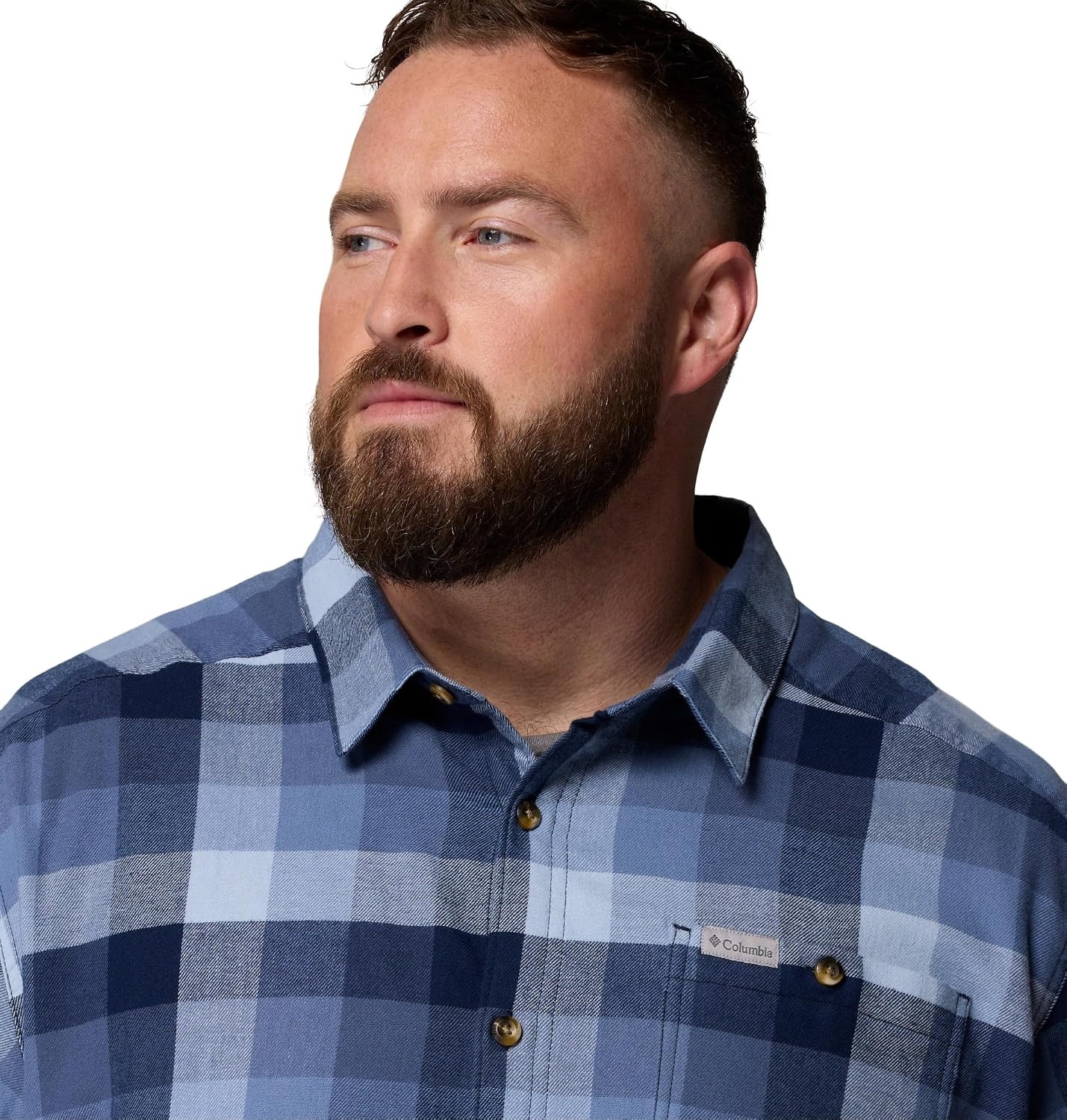 image:imageColumbia Mens Cornell Woods Flannel Long Sleeve ShirtCollegiate Navy Multi Buffalo Check