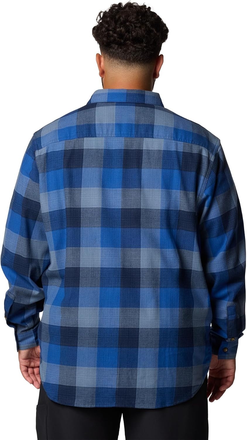 image:imageColumbia Mens Cornell Woods Flannel Long Sleeve ShirtCollegiate Navy Ombre Buffalo