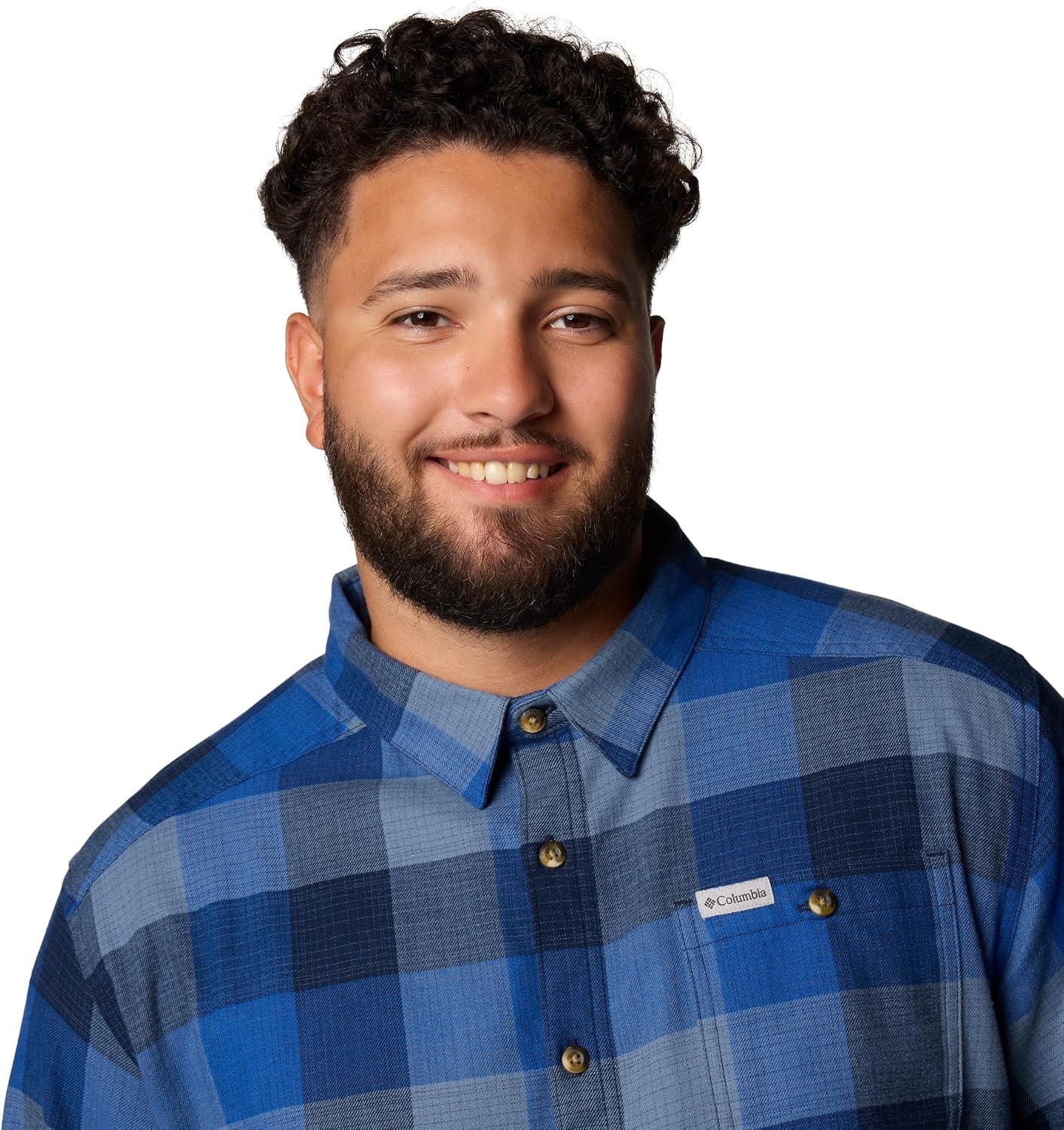 image:imageColumbia Mens Cornell Woods Flannel Long Sleeve ShirtCollegiate Navy Ombre Buffalo