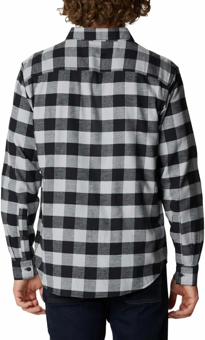 image:imageColumbia Mens Cornell Woods Flannel Long Sleeve ShirtColumbia Grey Buffalo Check