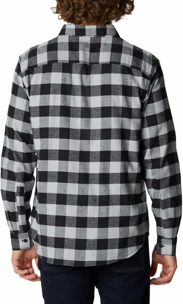 image:imageColumbia Mens Cornell Woods Flannel Long Sleeve ShirtColumbia Grey Buffalo Check
