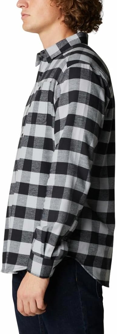 image:imageColumbia Mens Cornell Woods Flannel Long Sleeve ShirtColumbia Grey Buffalo Check