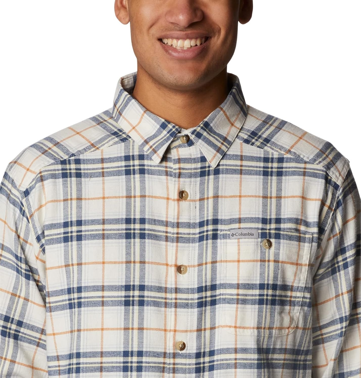 image:imageColumbia Mens Cornell Woods Flannel Long Sleeve ShirtCornstalk Multi Tartan