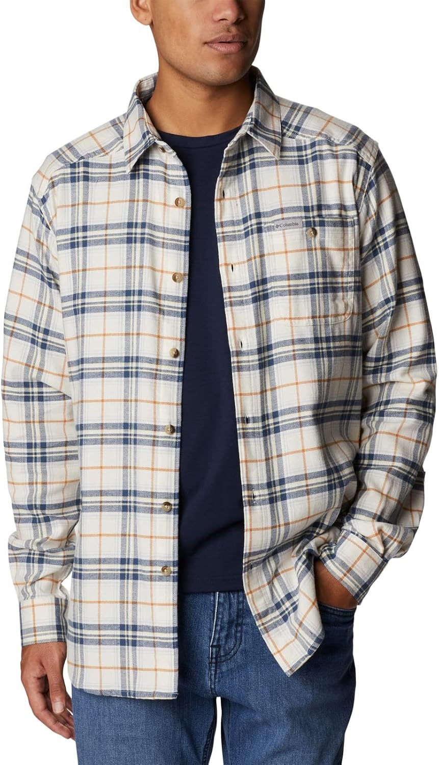 image:imageColumbia Mens Cornell Woods Flannel Long Sleeve ShirtCornstalk Multi Tartan