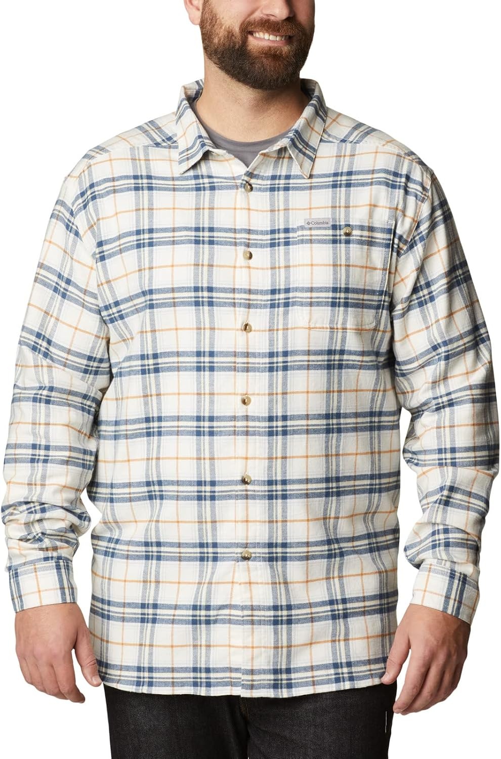 image:imageColumbia Mens Cornell Woods Flannel Long Sleeve ShirtCornstalk Multi Tartan