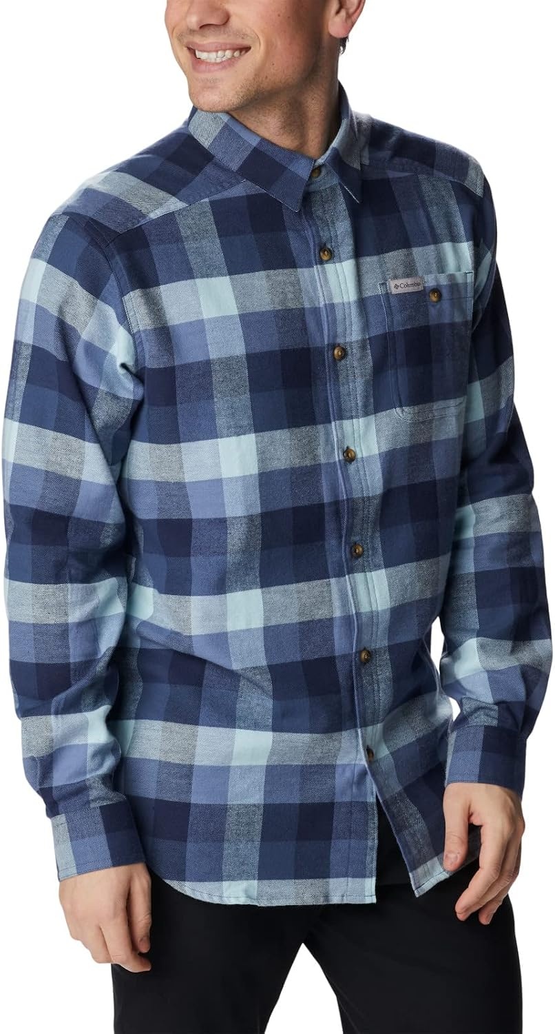 image:imageColumbia Mens Cornell Woods Flannel Long Sleeve ShirtDark Mountain Buffalo Check