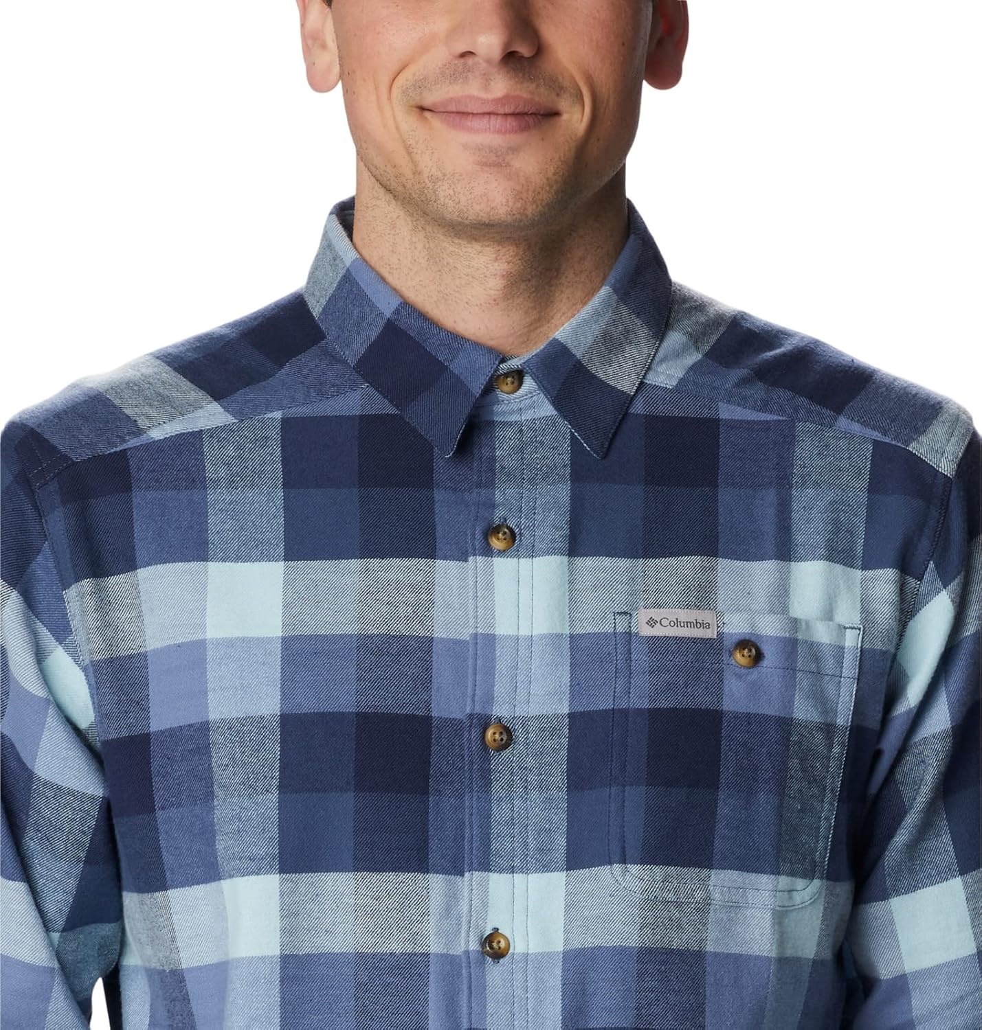 image:imageColumbia Mens Cornell Woods Flannel Long Sleeve ShirtDark Mountain Buffalo Check