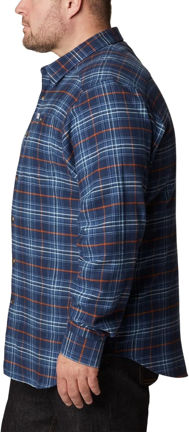 image:imageColumbia Mens Cornell Woods Flannel Long Sleeve ShirtDark Mountain Multi Tartan