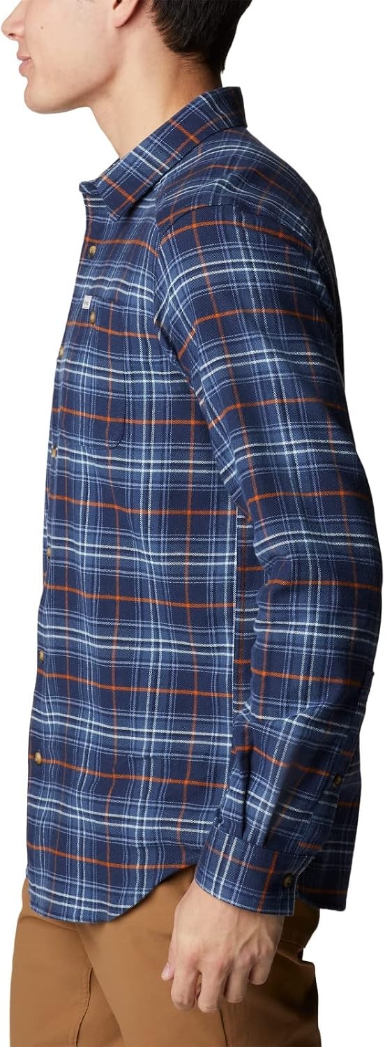 image:imageColumbia Mens Cornell Woods Flannel Long Sleeve ShirtDark Mountain Multi Tartan