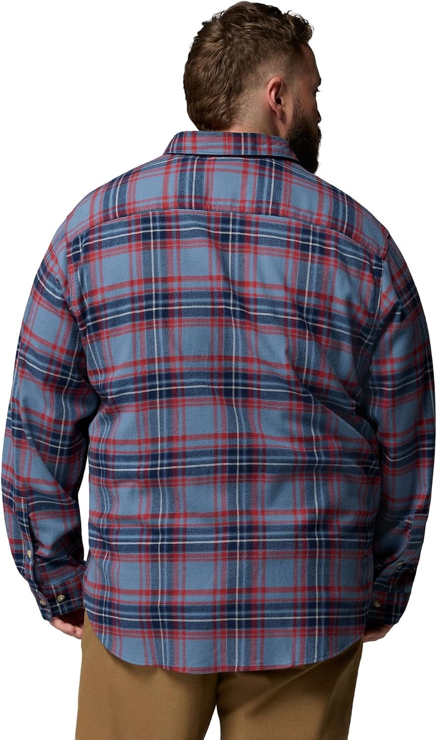 image:imageColumbia Mens Cornell Woods Flannel Long Sleeve ShirtDark Mountain Textured Plaid