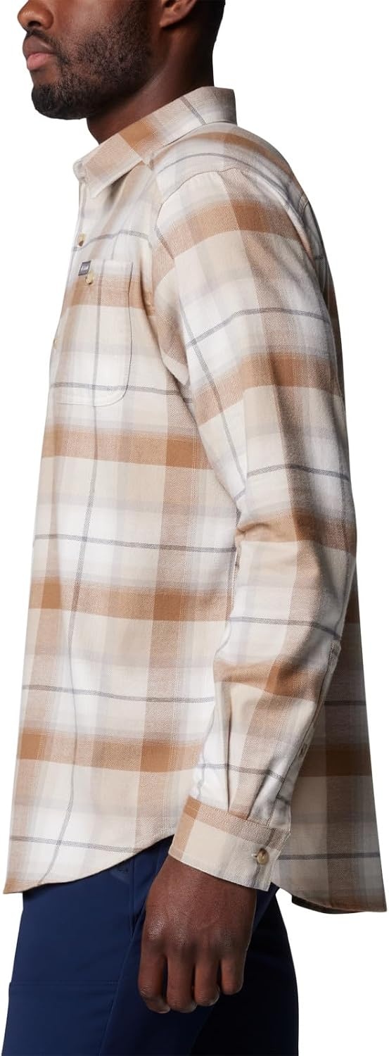 image:imageColumbia Mens Cornell Woods Flannel Long Sleeve ShirtDark Stone Classic Multi Tartan