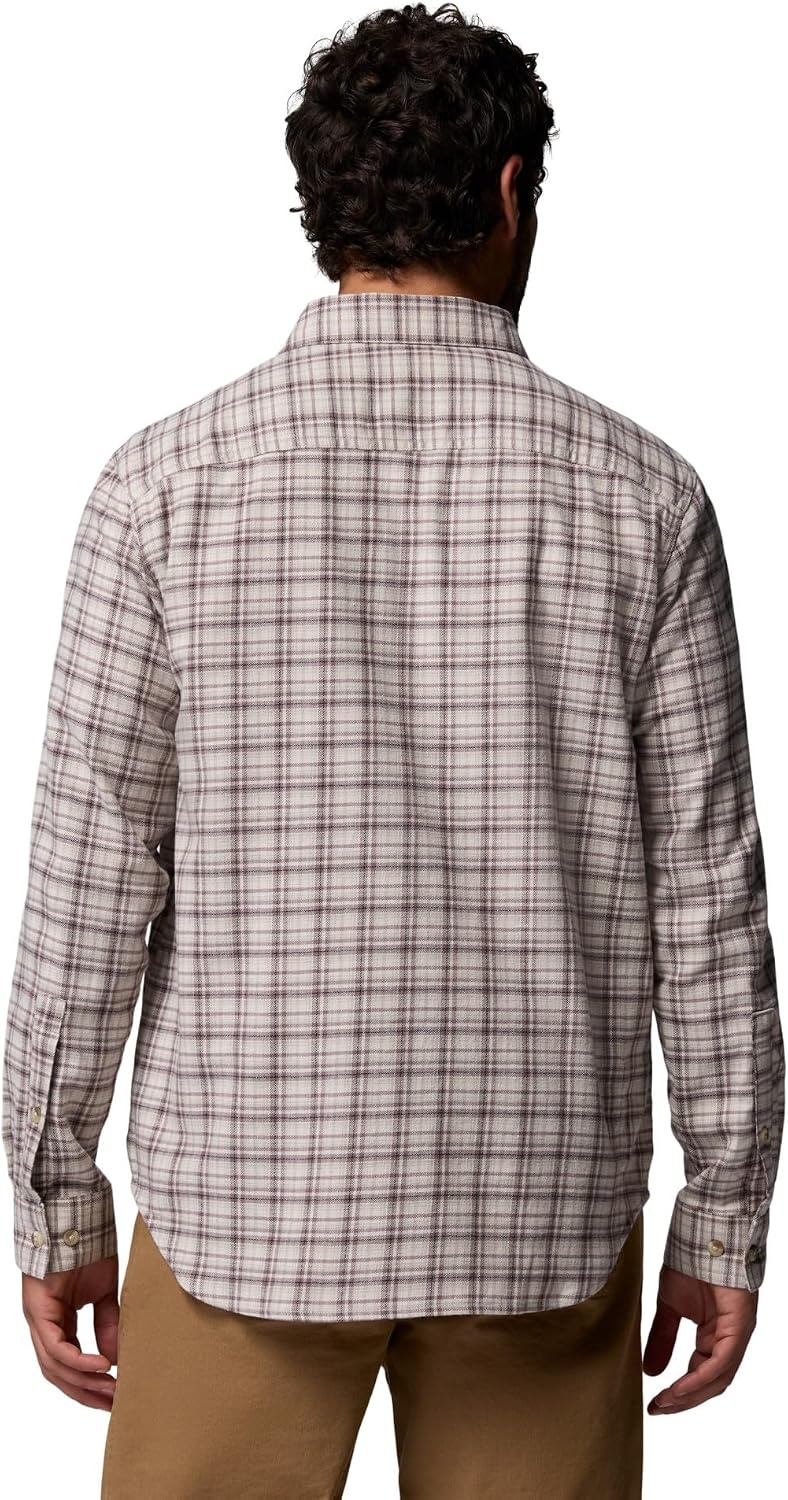 image:imageColumbia Mens Cornell Woods Flannel Long Sleeve ShirtDark Stone Cozy Check