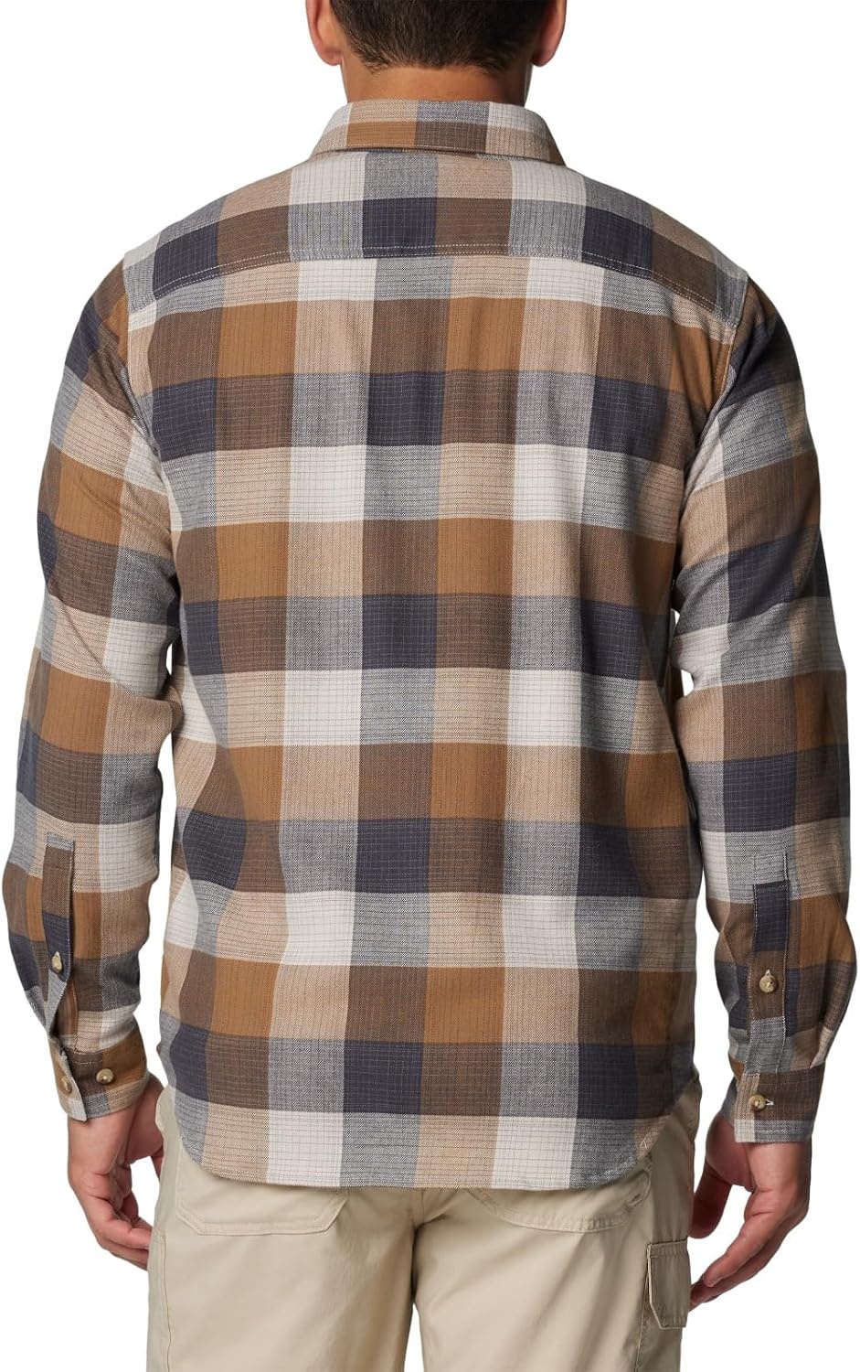 image:imageColumbia Mens Cornell Woods Flannel Long Sleeve ShirtDark Stone Ombre Buffalo