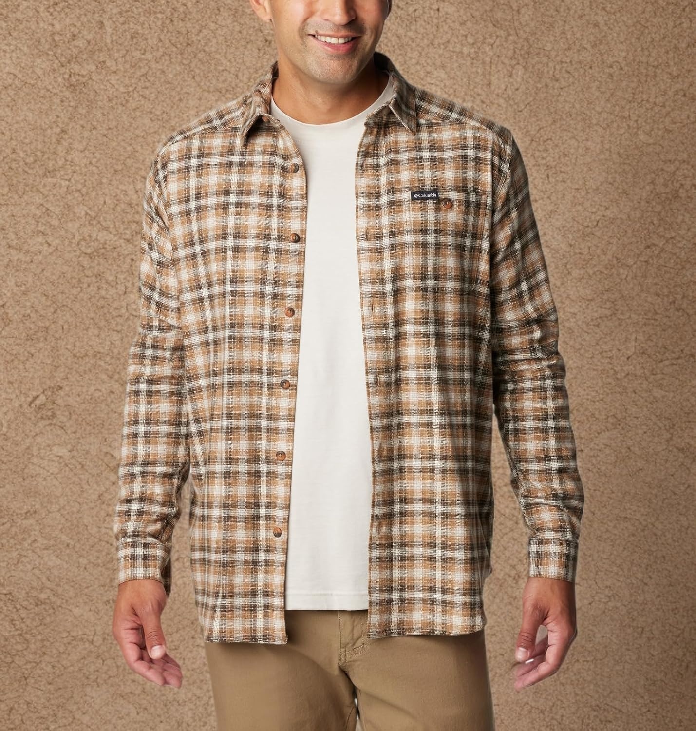 image:imageColumbia Mens Cornell Woods Flannel Long Sleeve ShirtDelta Tartan Ombre