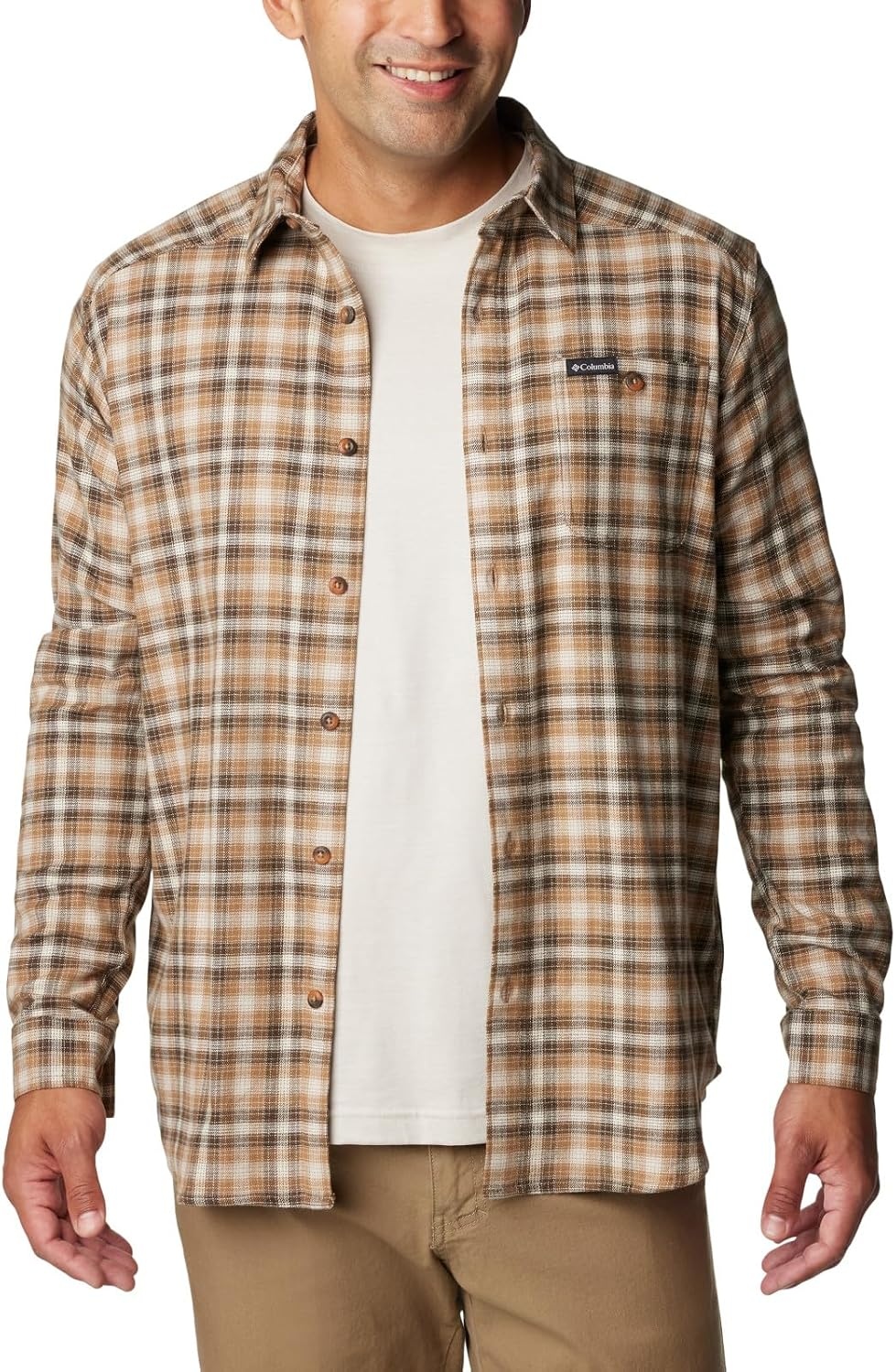 image:imageColumbia Mens Cornell Woods Flannel Long Sleeve ShirtDelta Tartan Ombre