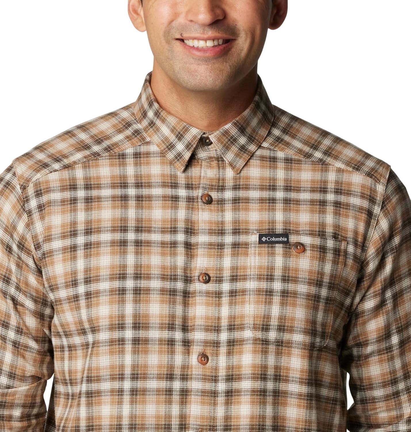 image:imageColumbia Mens Cornell Woods Flannel Long Sleeve ShirtDelta Tartan Ombre