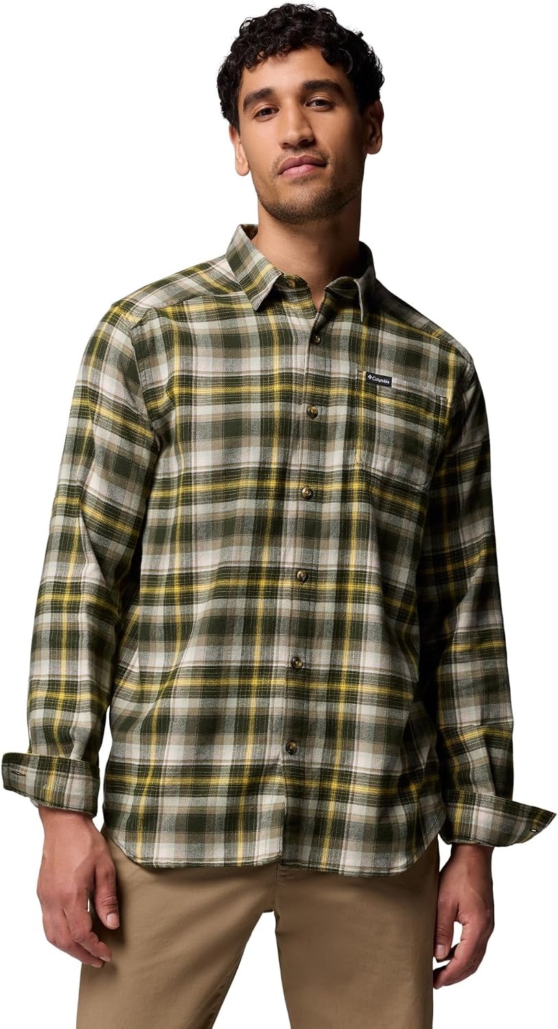 image:imageColumbia Mens Cornell Woods Flannel Long Sleeve ShirtGreenscape Backland Tartan
