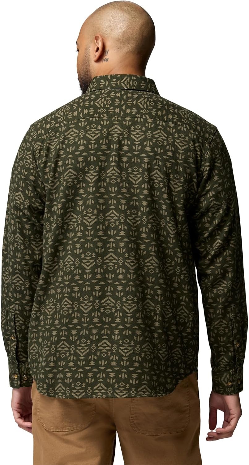 image:imageColumbia Mens Cornell Woods Flannel Long Sleeve ShirtGreenscape Geostripe Tonal