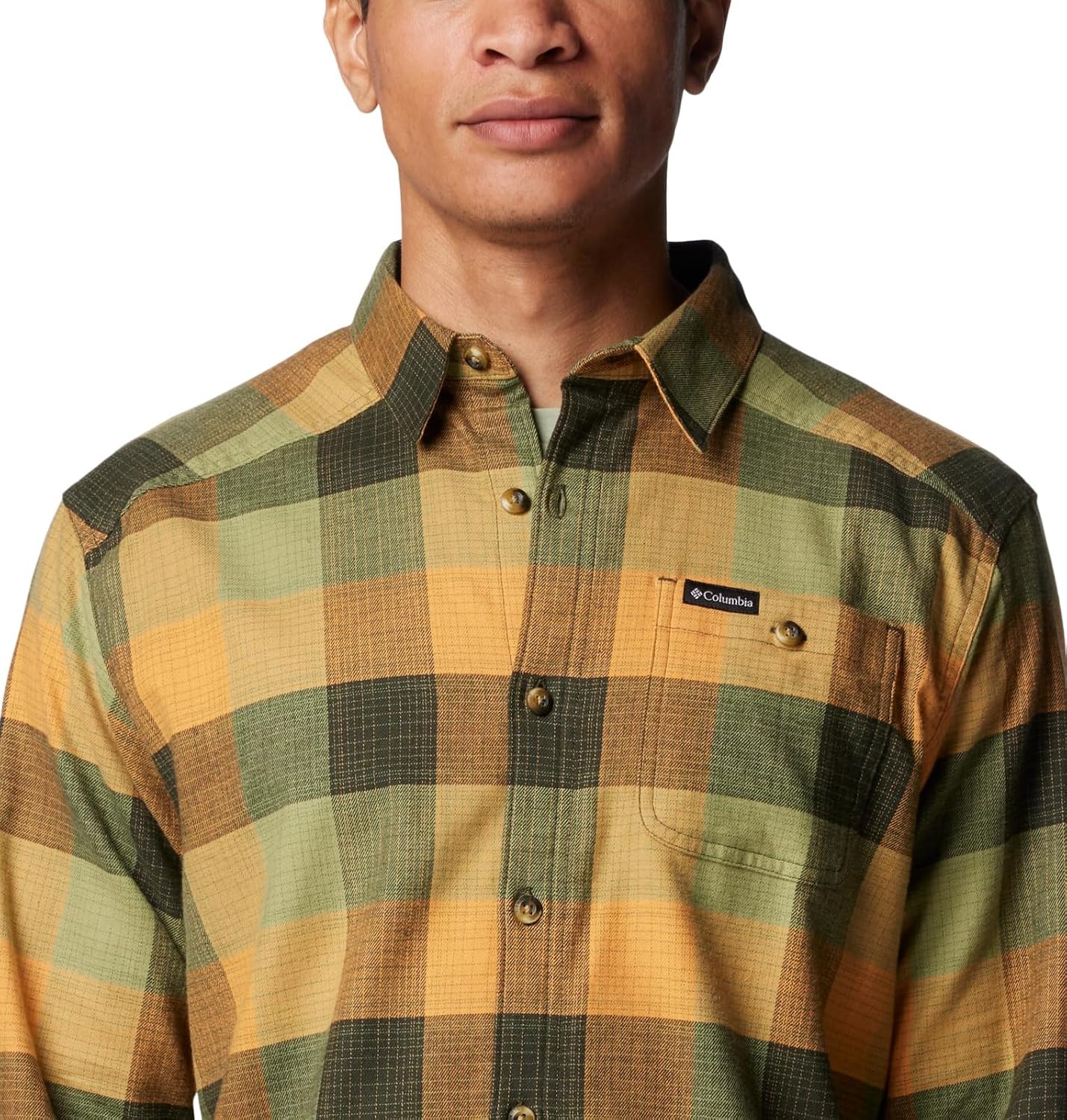 image:imageColumbia Mens Cornell Woods Flannel Long Sleeve ShirtGreenscape Ombre Buffalo