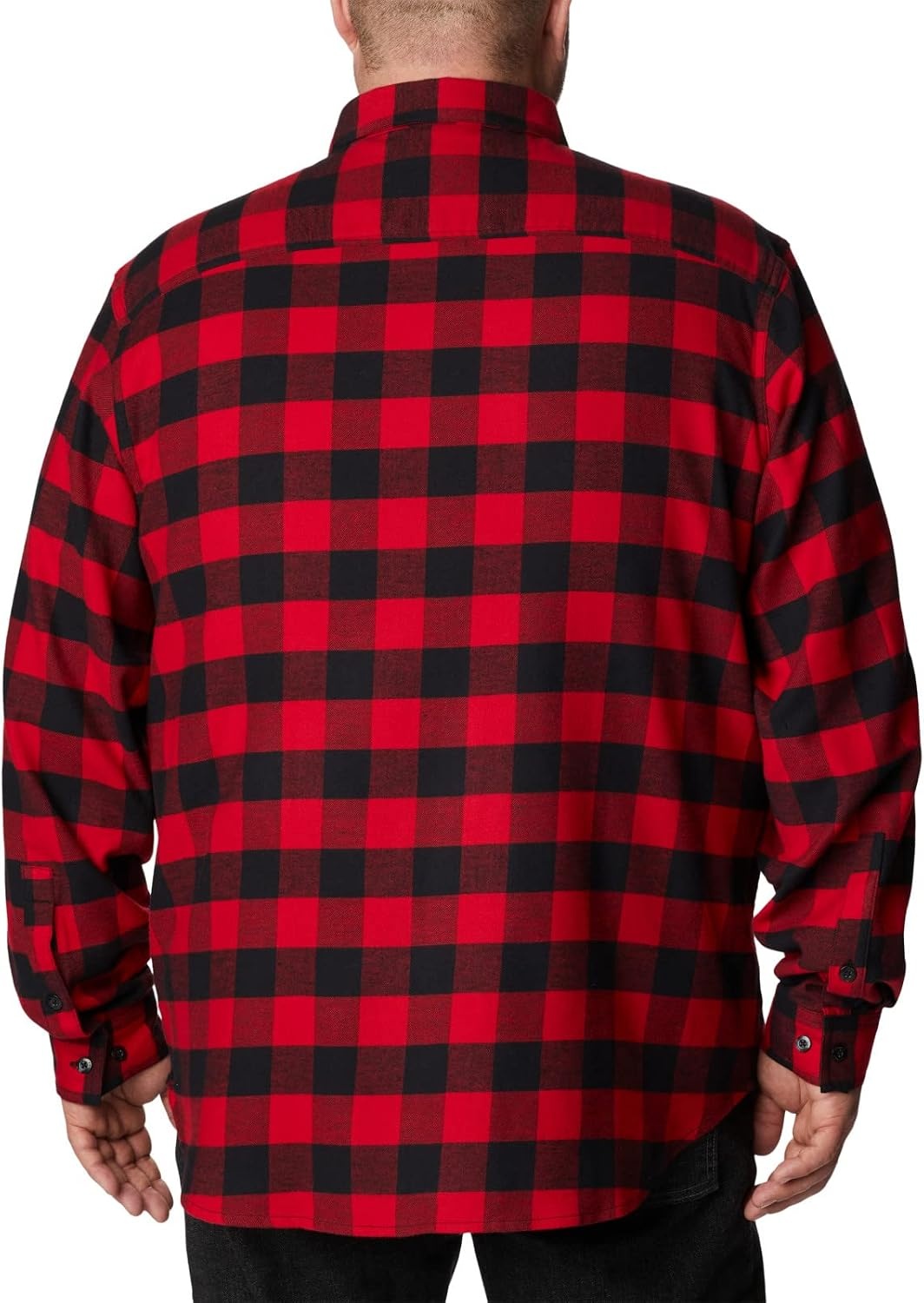 image:imageColumbia Mens Cornell Woods Flannel Long Sleeve ShirtMountain Red Buffalo Check