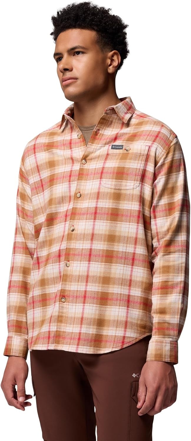 image:imageColumbia Mens Cornell Woods Flannel Long Sleeve ShirtMtn Red Backland Tartan