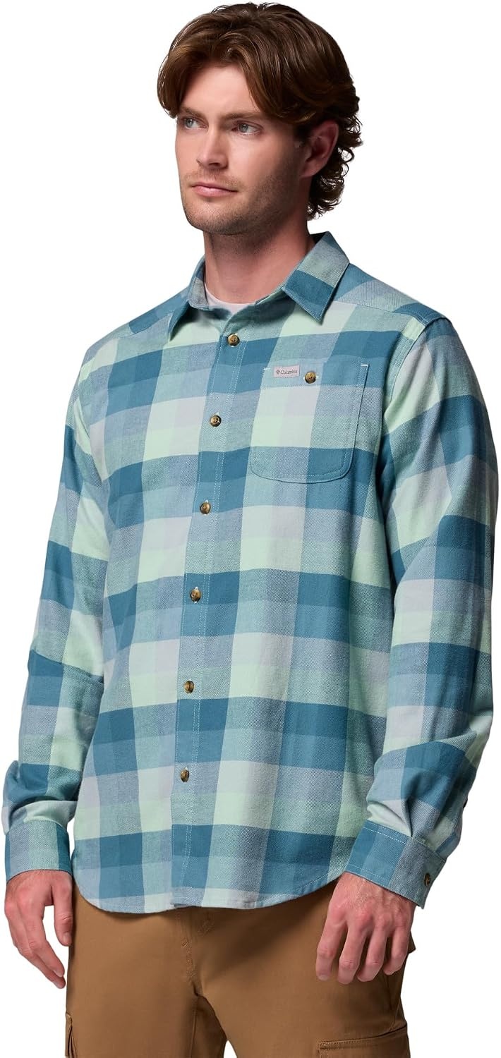 image:imageColumbia Mens Cornell Woods Flannel Long Sleeve ShirtNew Mint Multi Buffalo Check
